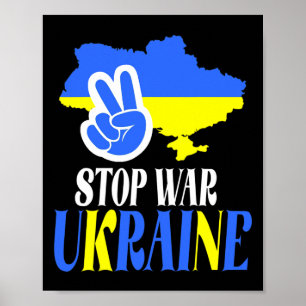 Oekraïne Drietand Oekraïense Vlag Oekraïense Vlag Poster