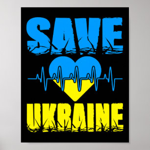 Oekraïne Drietand Oekraïense Vlag Oekraïense Vlag Poster