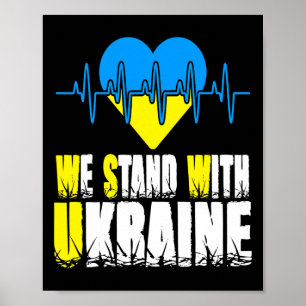 Oekraïne Drietand Oekraïense Vlag Oekraïense Vlag Poster