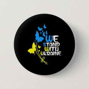 Oekraïne Drietand Oekraïense Vlag Oekraïense Vlag Ronde Button 5,7 Cm