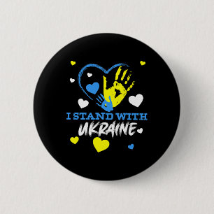 Oekraïne Drietand Oekraïense Vlag Oekraïense Vlag Ronde Button 5,7 Cm