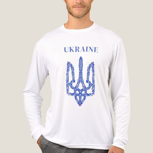 OEKRAÏNE. Drietand. Sta achter Oekraïne.  Tri-Blend Shirt (Voorkant volledig)