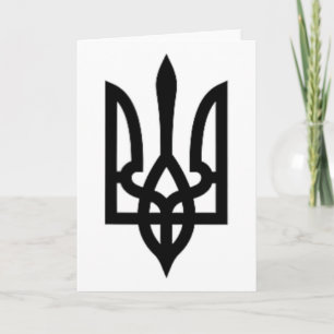 Oekraïne Drietand Symbool Kaart