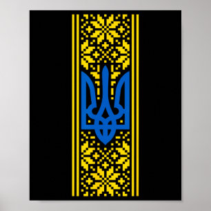 Oekraïne Drietand Vyshyvanka Kostuum President Zel Poster