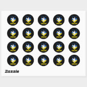 Oekraïne Duif Hart Ronde Sticker (Vel)