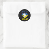 Oekraïne Duif Hart Ronde Sticker (Tas)