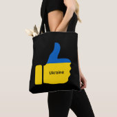 Oekraïne, duimen omhoog, Canvas tas (Dichtbij)