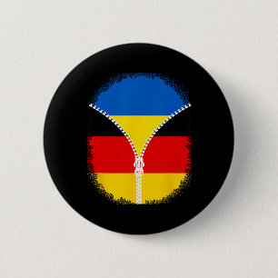 Oekraïne Duitsland Vlag Oekraïens Duits Rits Ronde Button 5,7 Cm