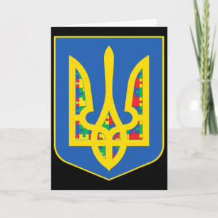 Oekraïne Embleem Autisme Bewustzijnsdag Asd  Kaart