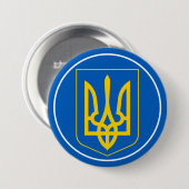 oekraïne embleemknop ronde button 7,6 cm (Voorkant /achterkant)