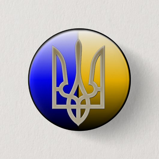 Oekraïne Emblem Badge Ronde Button 3,2 Cm (Voorkant)