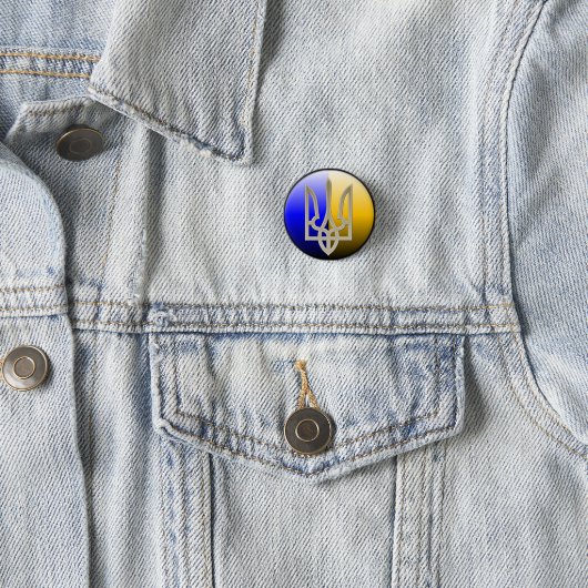 Oekraïne Emblem Badge Ronde Button 3,2 Cm (In situ)