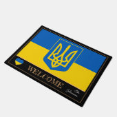 Oekraïne Emblem, Oekraïense vlag matten /sport Wel (Schuin)