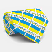 Oekraïne en de Oekraïense vlag met Jouw naam Stropdas (Opgerold)