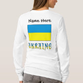 Oekraïne en de Oekraïense vlag Persoonlijke vrouwe T-shirt (Achterkant)