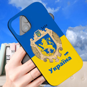 Oekraïne en het Lviv-gebied - Wapenmunt, Oekraïens iPhone 15 Case