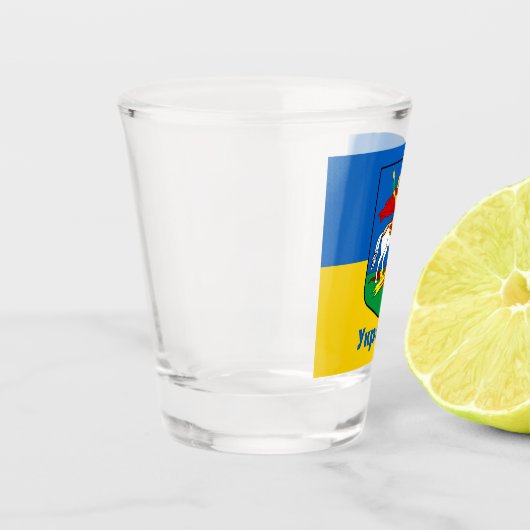 Oekraïne en Kiev wapenschild, Knight Herb/У к р ї Shot Glas (Links)