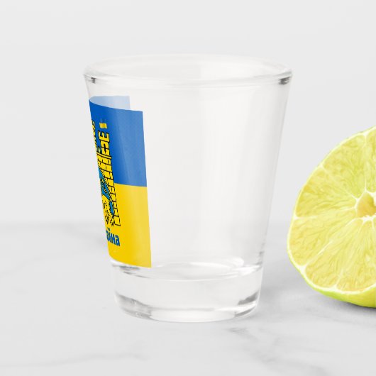 Oekraïne en Lviv-stad - wapenschild, Oekraïense vl Shot Glas (Rechts)