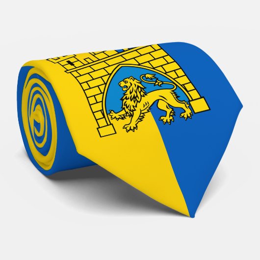 Oekraïne en Lviv-stad - wapenschild, Oekraïense vl Stropdas (Opgerold)