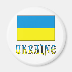 Oekraïne en Oekraïense vlag Magneet