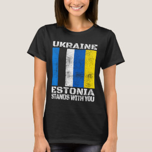Oekraine Estland Staat Met Jou Estse Steun V T-shirt