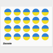 Oekraïne Fisheye Vlag Sticker (Vel)