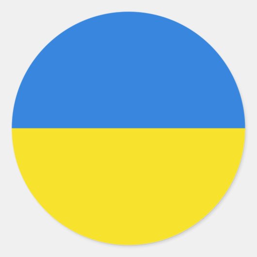 Oekraïne Fisheye Vlag Sticker (Voorkant)