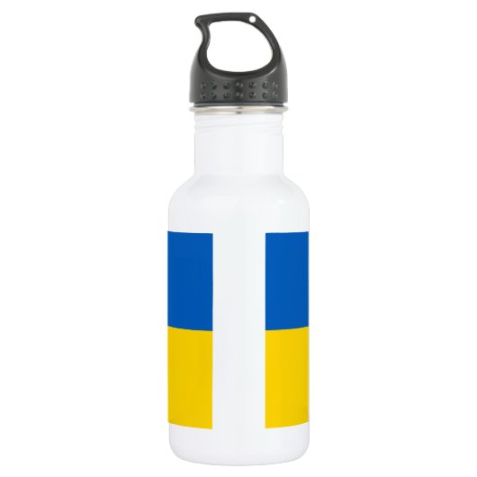 Oekraïne Flag Liberty Bottle Waterfles (Achterkant)
