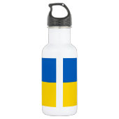 Oekraïne Flag Liberty Bottle Waterfles (Achterkant)