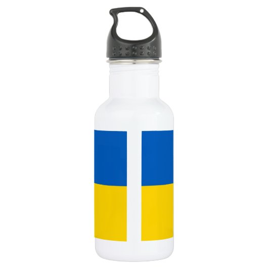 Oekraïne Flag Liberty Bottle Waterfles (Achterkant)