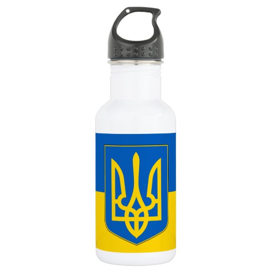 Oekraïne Flag Liberty Bottle Waterfles (Voorkant)