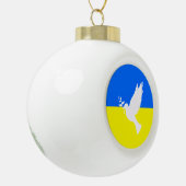 Oekraïne Flag Peace Dove Kerstmis OrnamenFreedom Keramische Bal Ornament (Links)