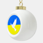 Oekraïne Flag Peace Dove Kerstmis OrnamenFreedom Keramische Bal Ornament (Rechts)