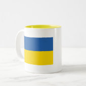 OEKRAÏNE-FLAG TWEEKLEURIGE KOFFIEMOK (Voorkant links)