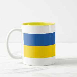 OEKRAÏNE-FLAG TWEEKLEURIGE KOFFIEMOK