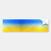 Oekraïne geel blauw geometrisch mesh patroon bumpersticker (Voorkant)
