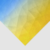 Oekraïne geel blauw geometrisch mesh patroon tissuepapier (Detail)