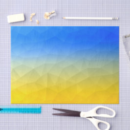 Oekraïne geel blauw geometrisch mesh patroon tissuepapier