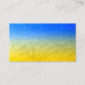 Oekraïne geel blauw geometrisch mesh patroon visitekaartje (Voorkant)
