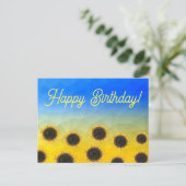 Oekraïne geometrie mesh patroon Bloemen Verjaardag Briefkaart (Staand voorkant)