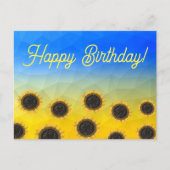 Oekraïne geometrie mesh patroon Bloemen Verjaardag Briefkaart (Voorkant)