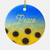 Oekraïne geometrische maaswijdtemeters Zonnebloeme Keramisch Ornament (Voorkant)