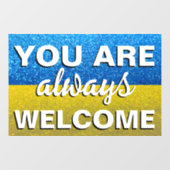 Oekraïne Glitter You Are Always Welcome Winkel  Raamsticker (Vel)