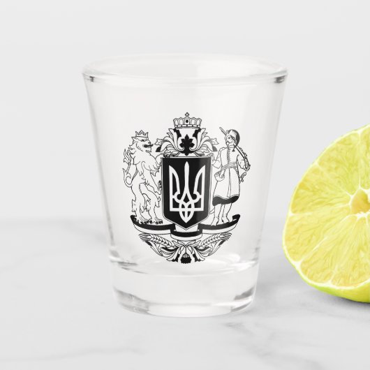 Oekraïne - Groot wapen Shot Glas (Voorkant)