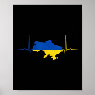 Oekraïne Hart Oekraïense Hartslag Vintage Oekraïne Poster