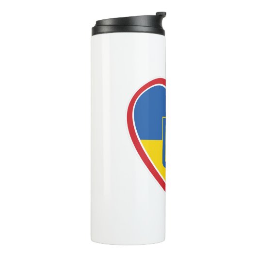 Oekraïne-hart Thermosbeker (Gedraaid links)