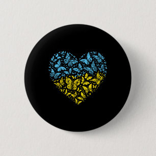 Oekraïne Hart Vlinders Oekraïense Vrouwen Meisjes Ronde Button 5,7 Cm