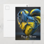 Oekraïne Heart Briefkaart (Voorkant / Achterkant)
