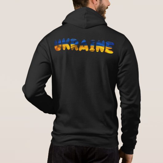 Oekraïne Heart Hoodie (Achterkant)