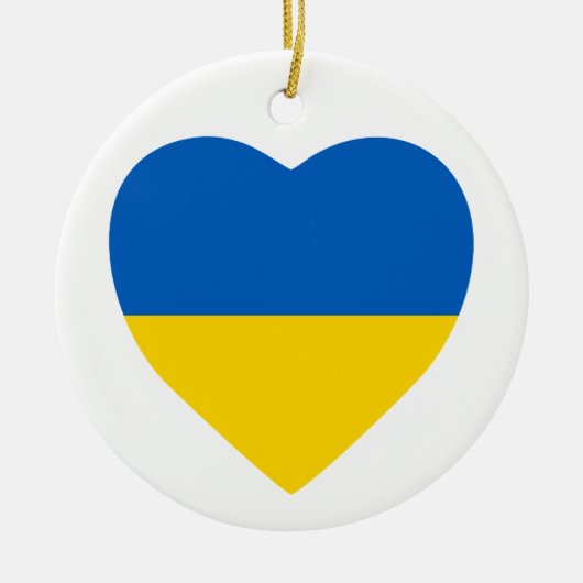 Oekraïne Heart Keramisch Ornament (Voorkant)